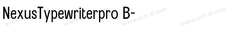 NexusTypewriterpro B字体转换